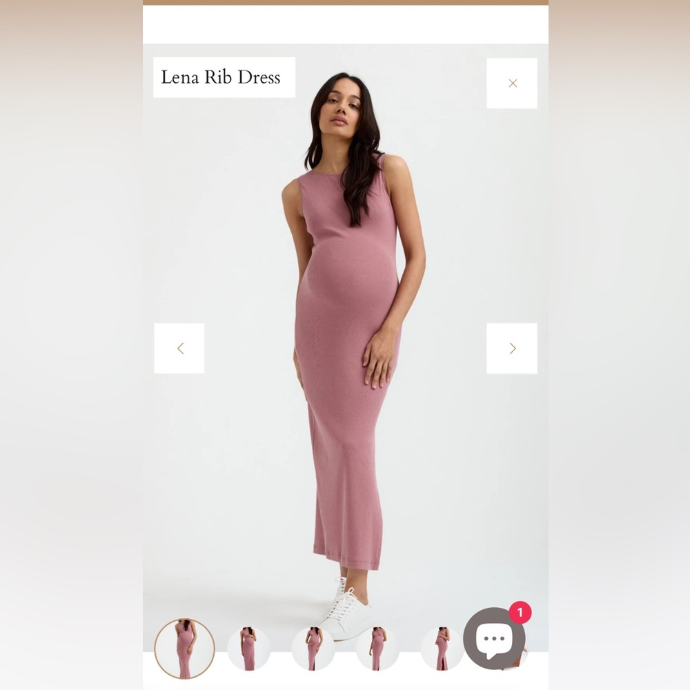 Fitted Rib Maternity Dress XS
Lena Rib Dress from Carry Maternity